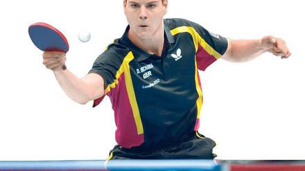 Zwischenstation Halbfinale. Dimitrij Ovtcharov hat in London noch viel vor.Foto: dapd