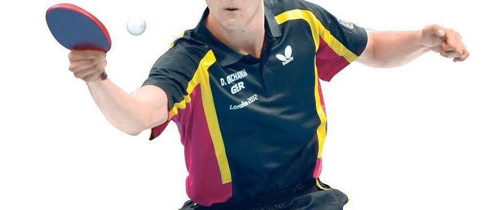Zwischenstation Halbfinale. Dimitrij Ovtcharov hat in London noch viel vor.Foto: dapd
