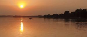 Sonnenuntergang am Parsteiner See
