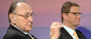 Kritische Ex-FDP-Chefs: Hans-Dietrich Genscher und Guido Westerwelle.