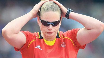 Was hab ich nur gemacht? Nadine Kleinert kann es nicht fassen. Foto: dpa