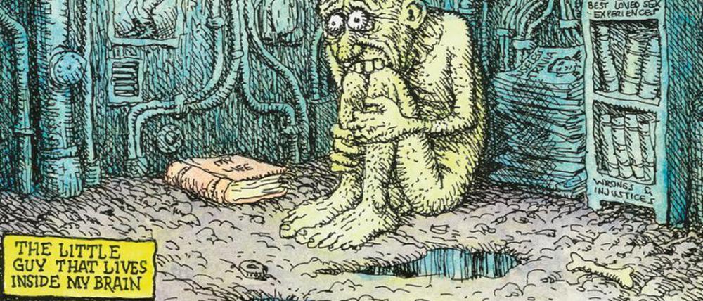 Ängstliches Männlein: Diese Farbzeichnung von Crumb gibt's als Bonus zur Luxusausgabe dazu.