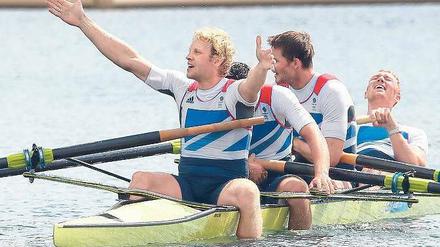 Knapper Sieg. Großbritannien ist 1,22 Sekunden schneller als Australien.Foto: dpa