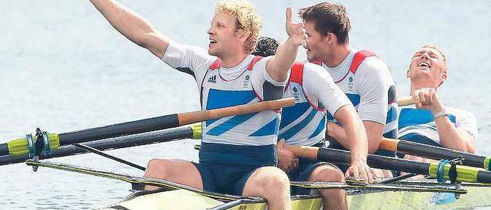 Knapper Sieg. Großbritannien ist 1,22 Sekunden schneller als Australien.Foto: dpa