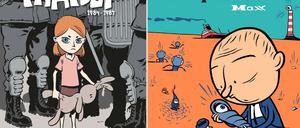 Newcomer und Veteranen: Zwei Titel der Comicautoren, die am Sonnabend in Berlin über ihre Arbeit sprechen.