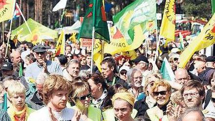 Protest in Gorleben: Geht die Erkundung des Salzstocks weiter, blockieren wir ebenfalls weiter, versprechen die Atomkraftgegner. Foto: Focke Strangmann/dapd