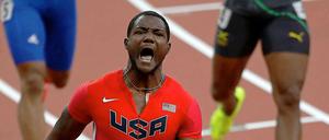 Gedopt, erwischt, gelaufen, gejubelt. Justin Gatlin sprintete nach Ablauf seiner Sperre in London zu Bronze. 