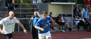 Türkiyemspor captain Fatih Aslan (right) scored the winner in Sunday's game against Mahlsdorf. 