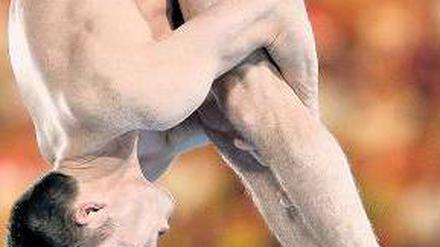 Kopfüber ins Glück. Der US-Amerikaner David Boudia triumphierte beim Springen vom Turm. Foto: AP