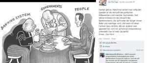 Gibt sich überrascht: FPÖ-Chef Heinz-Christian Strache beteuert auf seiner Facebook-Seite, dass diese Karikatur nicht antisemitisch sei.