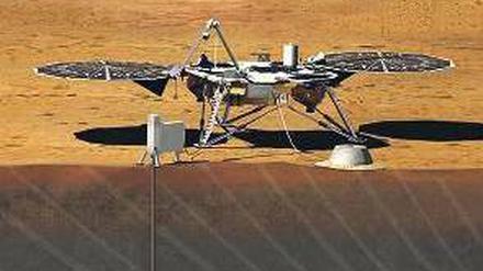 Mars-Maulwurf. Der Roboter soll unter anderem den Wärmefluss des Planeten messen. 
