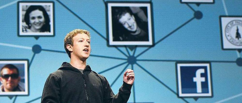 Finden nicht mehr alle gut. Facebook-Gründer Mark Zuckerberg hat das größte Online-Netzwerk der Welt aufgebaut.