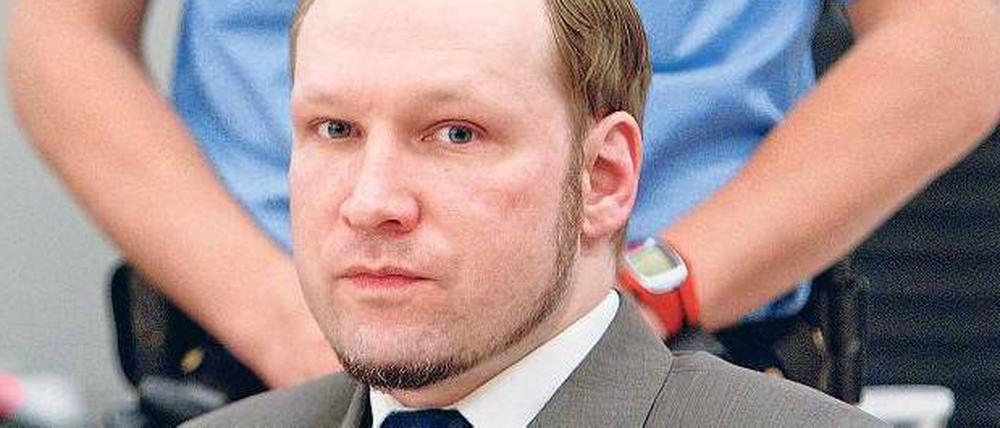 Zunehmend unsicher. Breivik während der Verhandlung im Osloer Gericht.