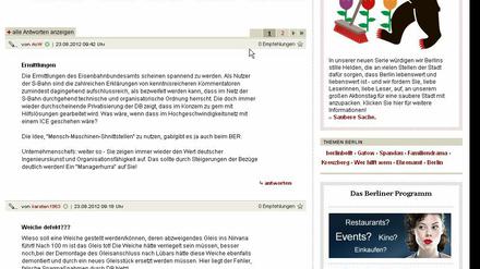 Auch beim Tagesspiegel können die Leser mitreden. Sie schreiben pro Monat mehr als 30.000 Kommentare.