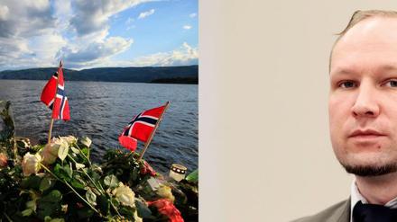 Das Urteil gegen Anders Breivik ist gesprochen. Im Bild links: Gedenken nahe der Insel Utoya.