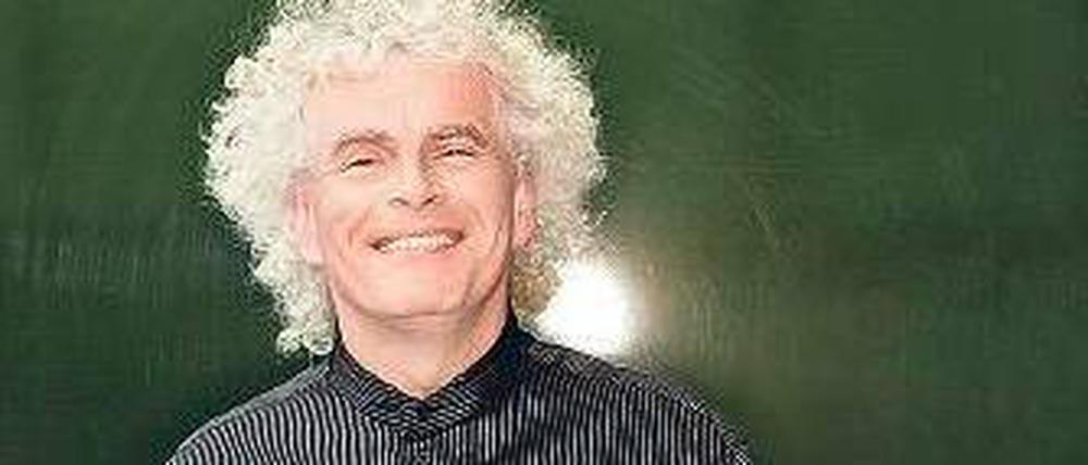 Zehn Jahre Berlin. Sir Simon ist seit 2002 Chefdirigent der Philharmoniker.