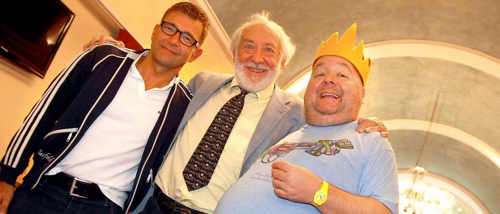 Royales Trio. Matthias Freihof, Dieter Hallervorden und Dirk Bach spielen ab Oktober am Schlosspark-Theater in Steglitz in „Kleiner König Dezember“.