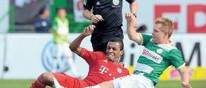 Ohne Ehrfurcht. Fürth hielt gegen den FC Bayern lange ordentlich mit. Foto: dpa