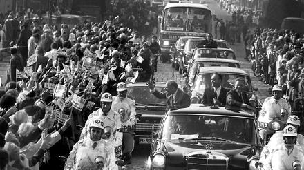 Die Crew der Apollo 11 wurde bei ihrem Berlin-Besuch begeistert empfangen.