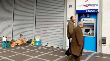 Obdachlosigkeit in Athen.