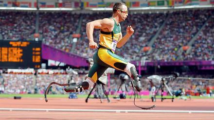 Vielleicht der bekannteste Sportler bei den Paralympics: Der südafrikanische Leichtathlet Oscar Pistorius