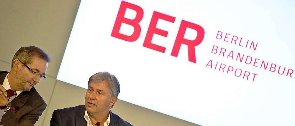 Die beiden Regierungschefs Matthias Platzeck und Klaus Wowereit sind fest entschlossen, den BER-Skandal politisch überleben zu wollen.