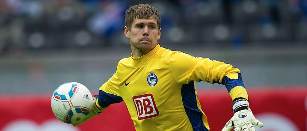Wohin mit der Energie? Thomas Kraft kehrt beim Derby gegen Union ins Tor von Hertha BSC zurück. 