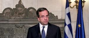 Regierungschef mit skeptischer Miene: Griechenlands Premier Samaras.