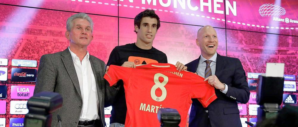 Jupp Heynckes (l.), Javi Martinez (M.) und Matthias Sammer.