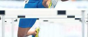 Große Sprünge. Arries Merritt gewann in London seinen ersten großen Titel über 110 Meter Hürden.