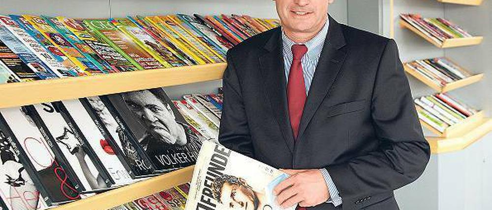 Mit sinkenden Werbeumsätzen hat der Hamburger Verlag Gruner + Jahr unter Vorstandschef Bernd Buchholz zu kämpfen. Foto: dpa