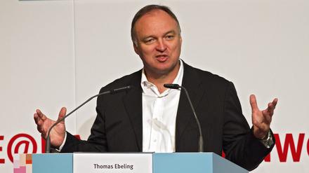 Thomas Ebeling, Vorstandschef der ProSiebenSat1 Media AG, beim Medienkongress in Berlin.