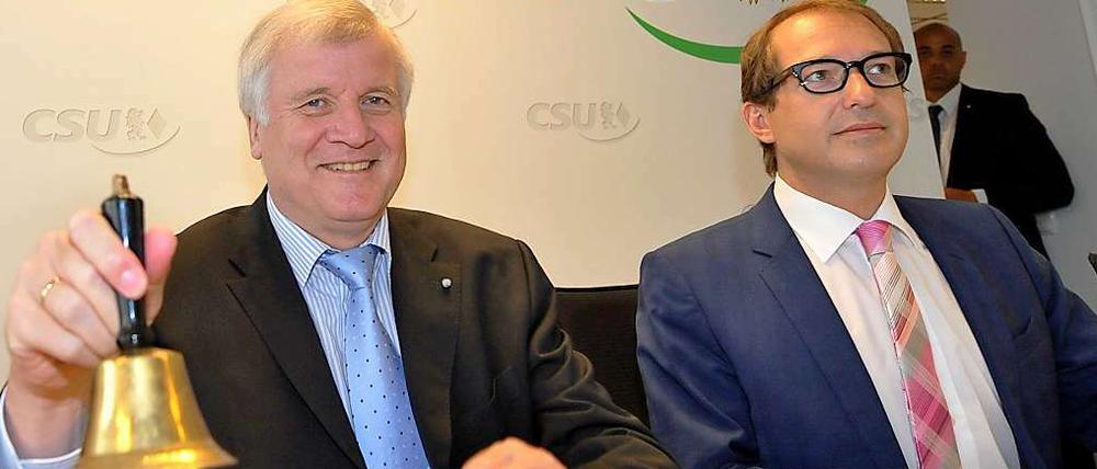 CSU-Chef Horst Seehofer und Generalsekretär Alexander Dobrindt