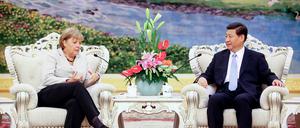 Angela Merkel traf bei ihrer Chinareise Xi Jinping.