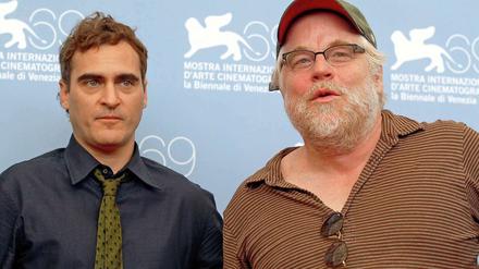 Joaquin Phoenix und Philip Seymour Hoffman beim Filmfestival in Venedig