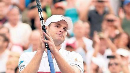 Sein letzter Kampf. Andy Roddick wurde bei seinem Abschied von den Tränen übermannt.