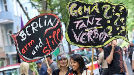 Tanzen verboten? 4000 Clubbesitzer und -besucher wollten am Donnerstag gegen die Tarifreform der Gema demonstrieren.