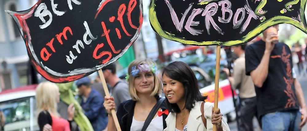 Tanzen verboten? 4000 Clubbesitzer und -besucher wollten am Donnerstag gegen die Tarifreform der Gema demonstrieren.
