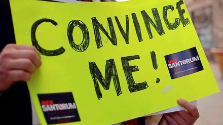 "Convince me!" Im US-Wahlkampf gehen die Meinungen weit auseinander.