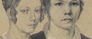 Karl Friedrich Schinkel: Selbstbildnis mit Susanne Schinkel, geb. Berger, um 1807/09 (Ausschnitt). 