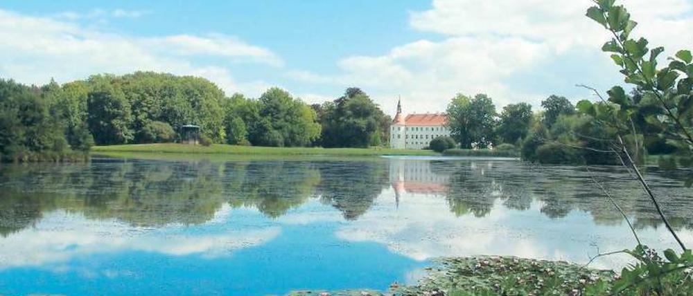Wie ein Gemälde. Vom Rundweg im Park bietet sich immer wieder der Blick aufs Schloss. Besucher kommen meist nur an Wochenenden zu dem abgeschiedenen Ort.