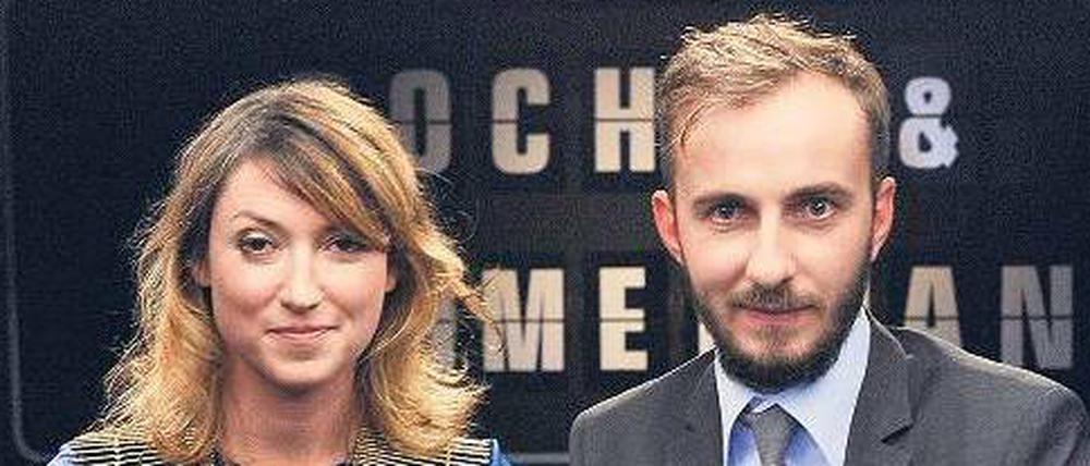 Wutentbrannte Gäste soll man aufhalten: Das Moderatorenduo Charlotte Roche und Jan Böhmermann. Zuletzt gab es Spekulationen über das Ende von ZDFkultur.Foto: dpa