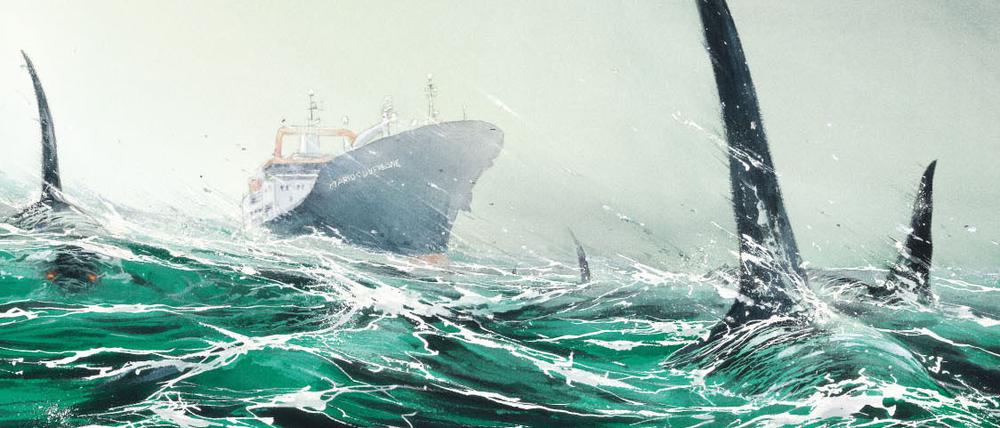 Sein Element: Eines der spektakuläreren Meerbilder Lepages aus „Reise zum Kerguelen-Archipel“.