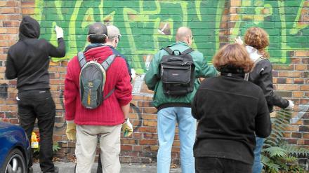 "Uffmucken" gegen Nazis in Schöneweide