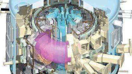 Energiebündel. Iter soll mittels Kernfusion Strom erzeugen. Der großtechnische Einsatz dürfte erst um 2050 möglich sein. Foto: dpa