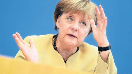 Die Kanzlerin Angela Merkel steht ein Jahr vor der Bundestagswahl in den Umfragen sehr gut da. 