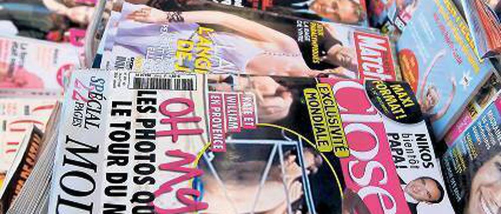 Zeitschriften in einem Laden in Nizza am Freitag. In der Nähe hatte das Paar seine Ferien verbracht. Foto: Reuters