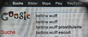 Bettina Wulff hat was gegen die Google.
