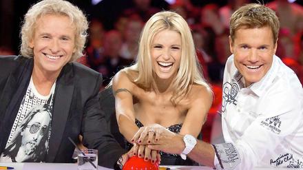 Die bekannteste Jury des deutschen Fernsehens: Thomas Gottschalk, Michelle Hunziker und Dieter Bohlen.