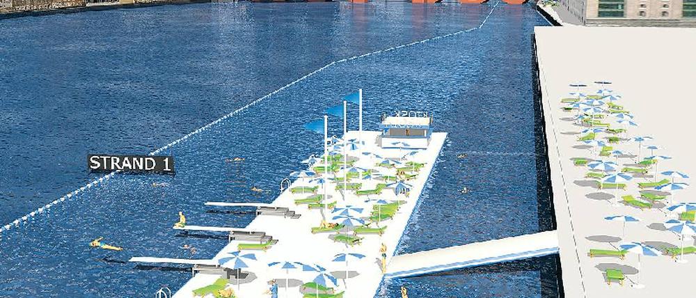 So hatte es sich Erfinder Steeg eigentlich gewünscht: Die Oberfläche der Anlage sollte bespielt werden, mit einem Café, Schwimmanlagen oder einem Solarbootverleih. Das sollte auch die Kosten erwirtschaften. Das System ist laut Steeg flexibel: es können beliebig viele Module aneinander gesteckt werden, die Anlage kann schmaler gebaut werden oder auch direkt ans Ufer gesetzt werden. Möglich ist auch, dass eine Kläranlage integriert wird. Dann könnte das Wasser direkt in den Fluss geleitet werden - und müsste nicht zurück in die Kanalisation fließen.